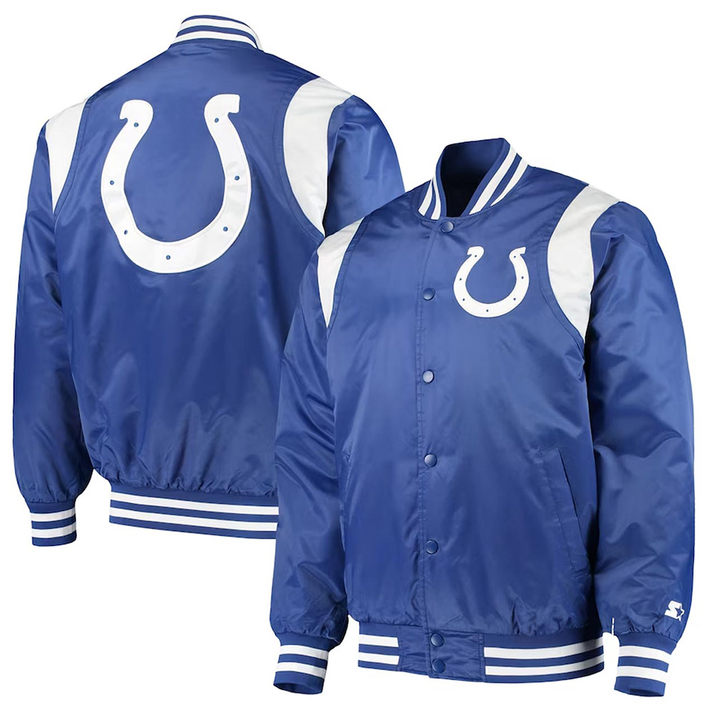Indianapolis Colts Prime Time Royal and White Jacket - Image 2