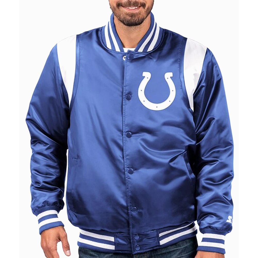 Indianapolis Colts Prime Time Royal and White Jacket - Image 3
