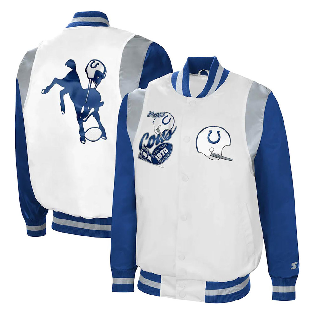 Indianapolis Colts The All-American Full-Snap Retro Jacket - Image 3