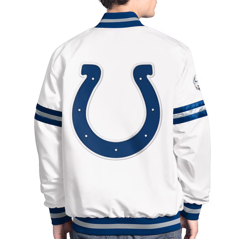 Indianapolis Colts Scout Varsity Satin Jacket - Image 2