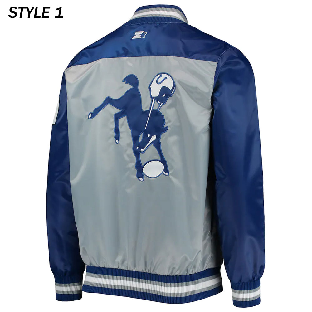 Indianapolis Colts The Tradition II Team Full-Snap Satin Jacket - Image 3
