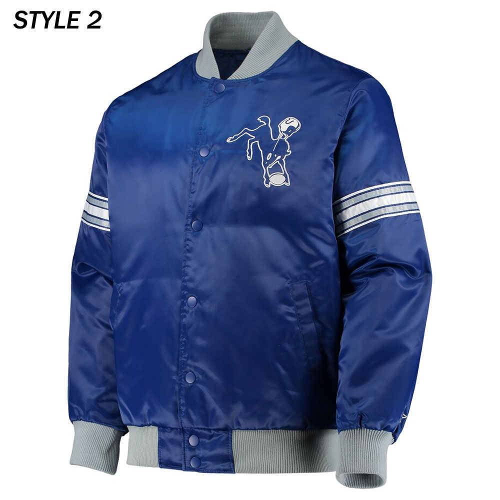Indianapolis Colts The Tradition II Team Full-Snap Satin Jacket - Image 2
