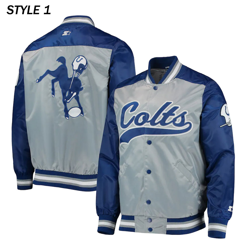 Indianapolis Colts The Tradition II Team Full-Snap Satin Jacket - Image 5
