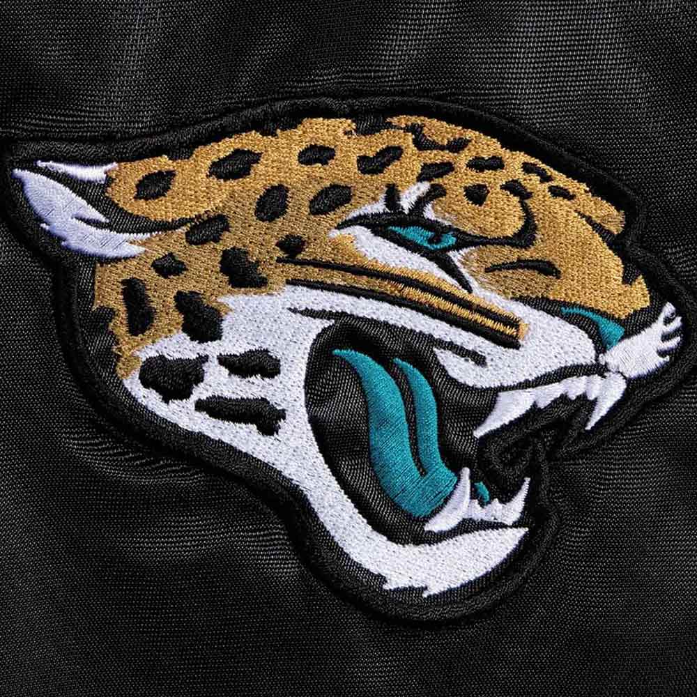 Jacksonville Jaguars Teal and Black Satin Jacket - Image 5