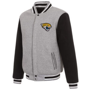 Varsity Gray/Black Jacksonville Jaguars Two-Tone Wool Jacket