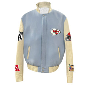 JH Kansas City Chiefs Varsity Baby Blue Jacket