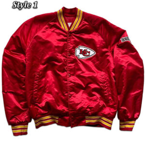 80s Kansas City Chiefs Satin Red Jacket