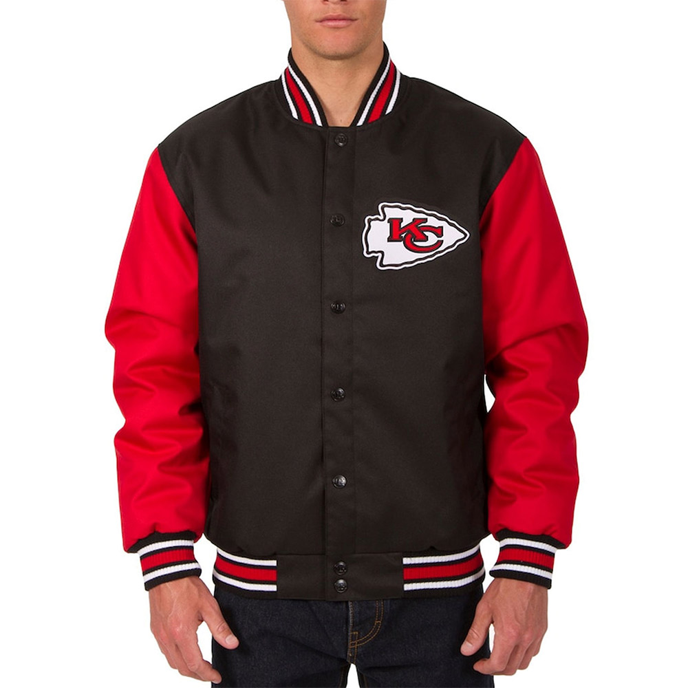 Kansas City Chiefs Poly Black and Red Jacket