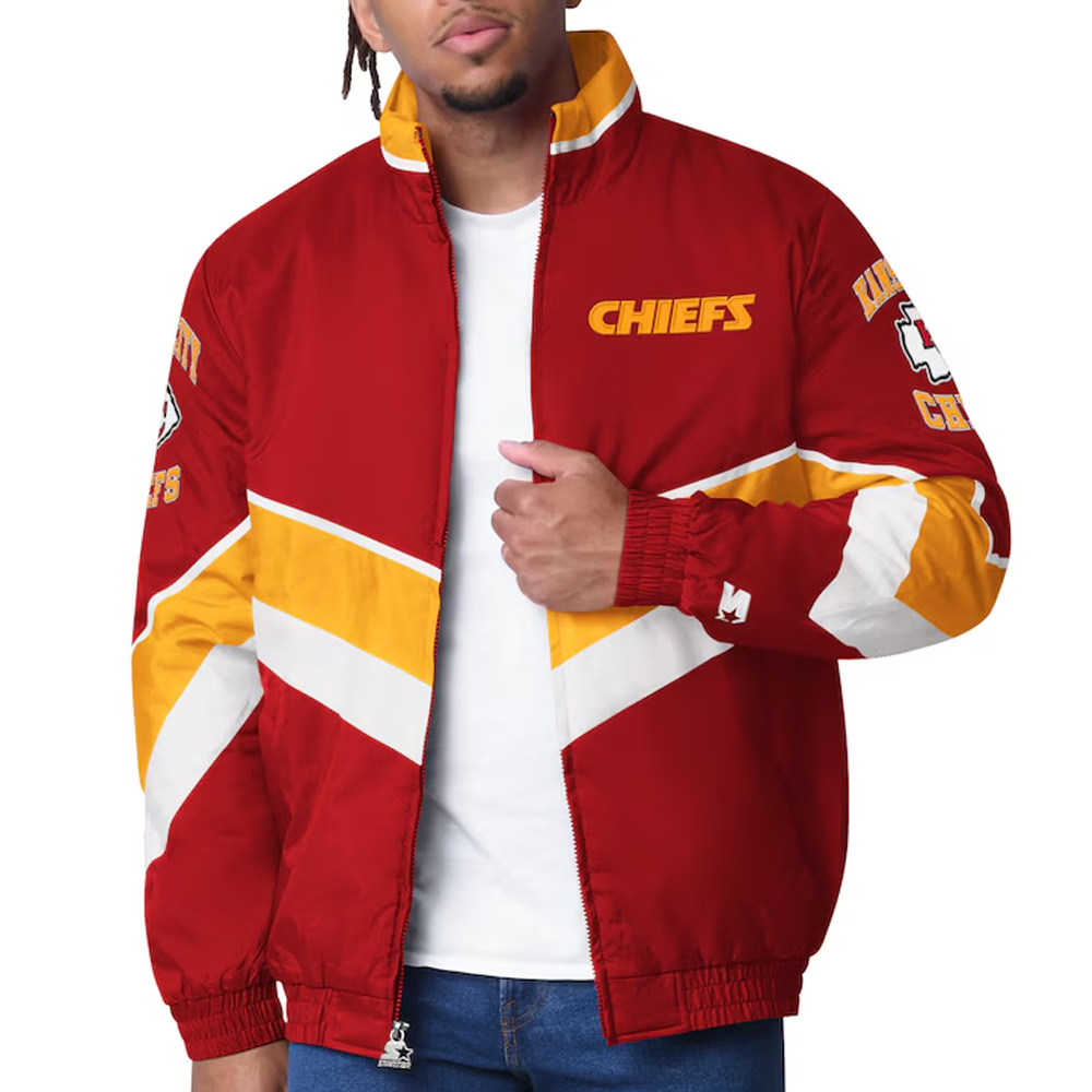 Kansas City Chiefs Captain Red Varsity Satin Jacket