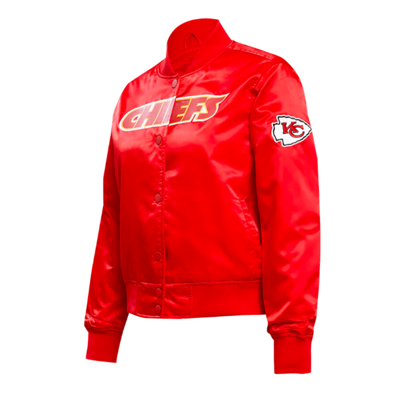 Classic Kansas City Chiefs Black Satin Jacket - Image 5