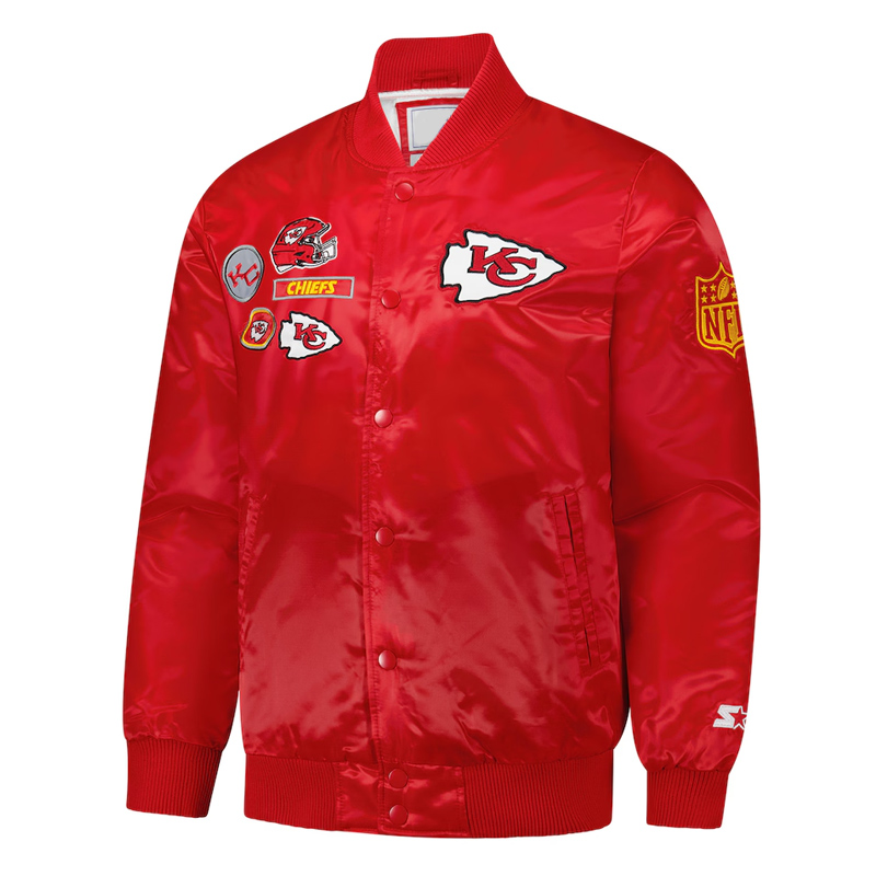 Kansas City Chiefs Exclusive Red Varsity Satin Jacket