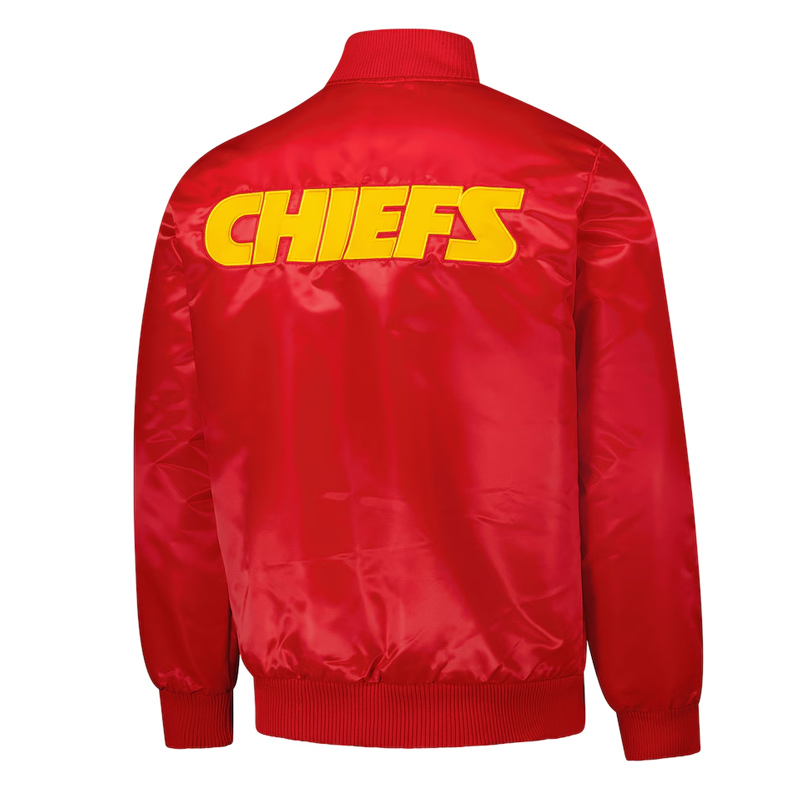 Kansas City Chiefs Exclusive Red Varsity Satin Jacket - Image 2