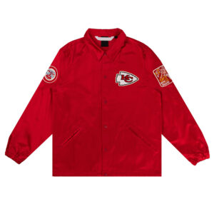 Kansas City Chiefs Red Satin Windbreaker