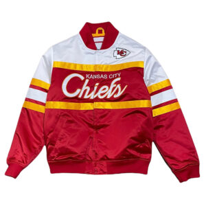 Red/White Kansas City Chiefs Special Script Heavyweight Satin Jacket