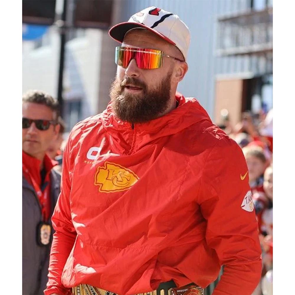 Travis Kelce Super Bowl LVIII Victory Parade Hoodie - Image 2