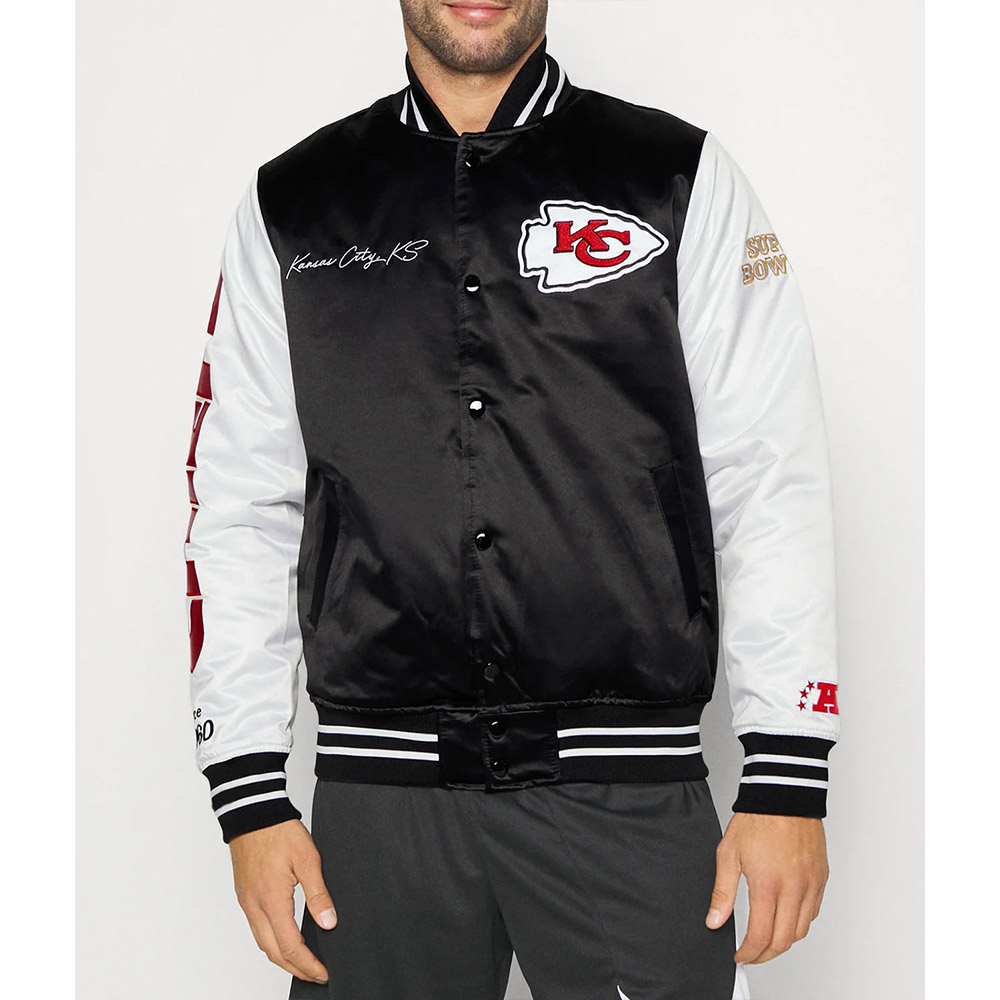 Team Origins Kansas City Chiefs Varsity Satin Jacket