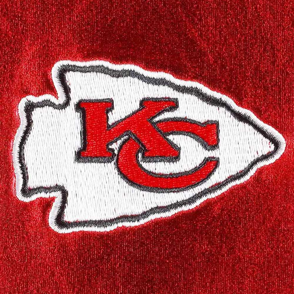 Kansas City Chiefs The Wild Collective Red Metallic Leather Jacket - Image 4