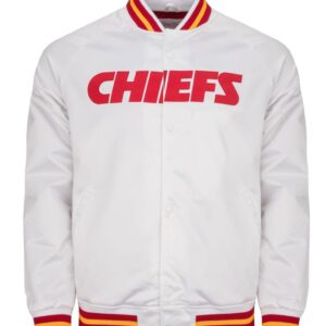 Kansas City Chiefs Heavyweight White Satin Jacket