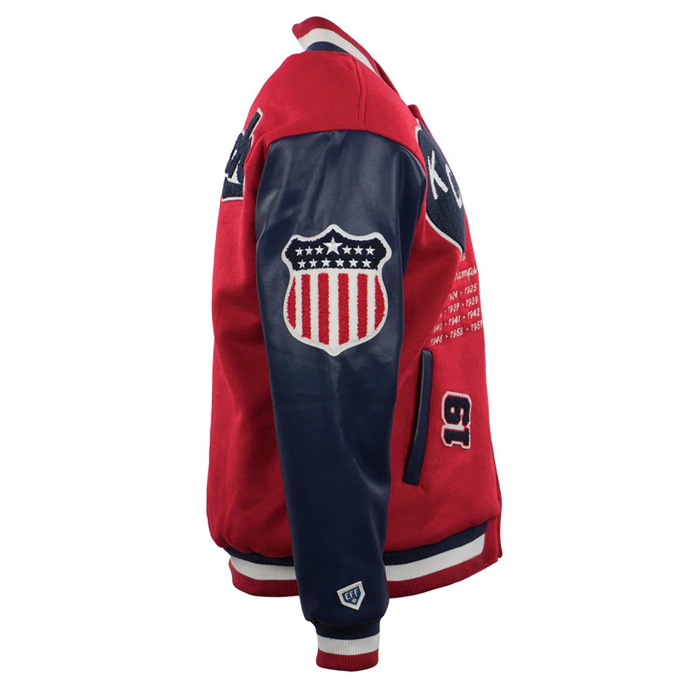 Kansas City Monarchs Red and Navy Varsity Jacket - Image 3