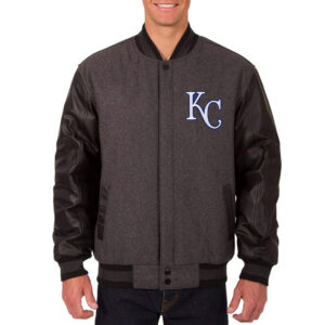 Charcoal/Black Kansas City Royals Varsity Jacket