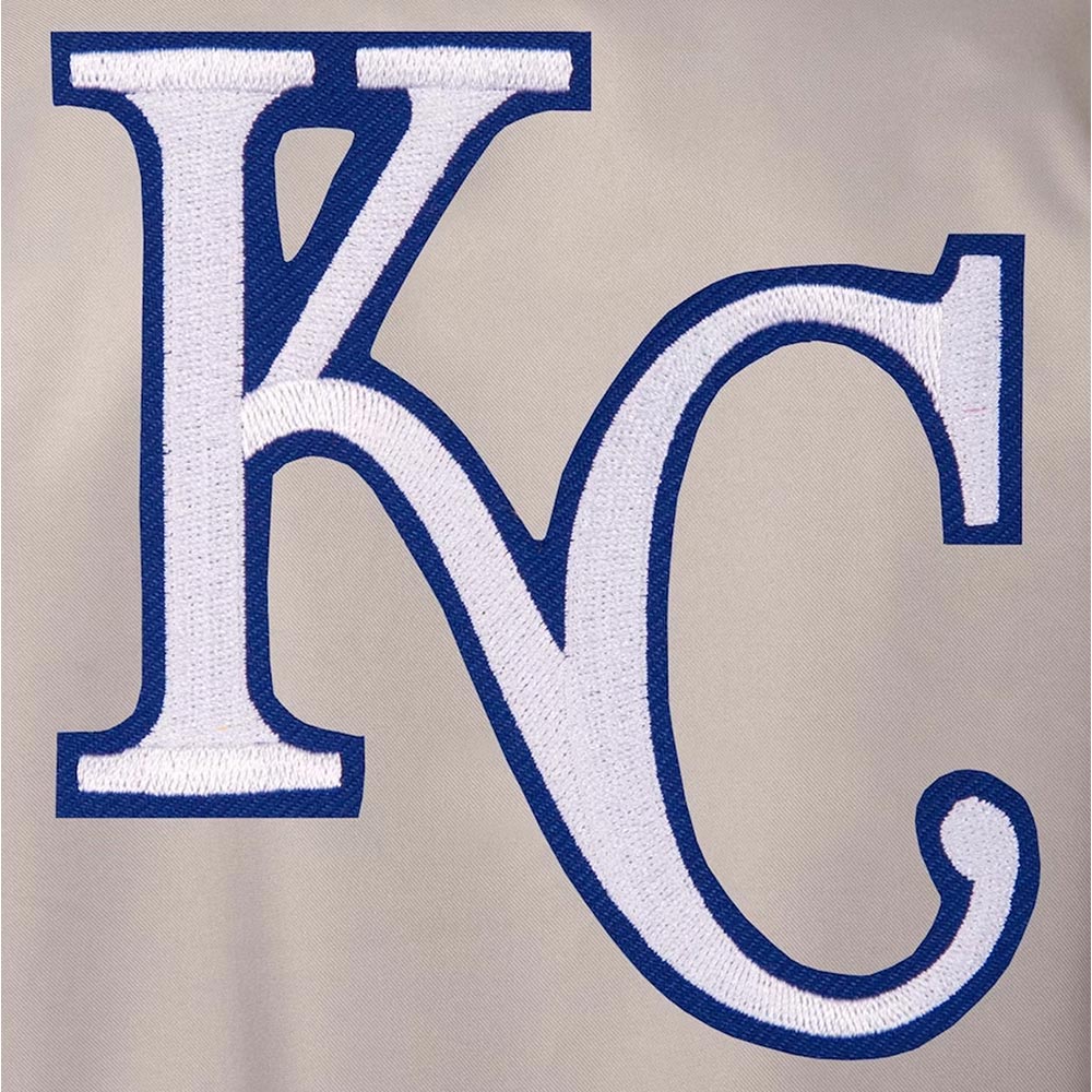Kansas City Royals Poly Twill Gray/Royal Jacket - Image 4