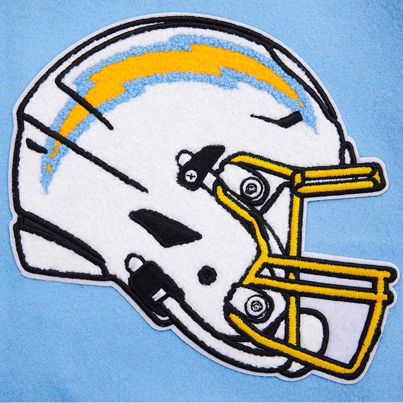 LA Chargers Mashup Rib Varsity Wool/Leather Jacket - Image 6