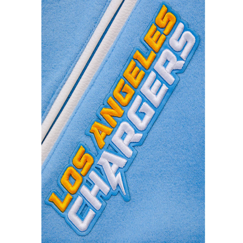 LA Chargers Mashup Rib Varsity Wool/Leather Jacket - Image 9