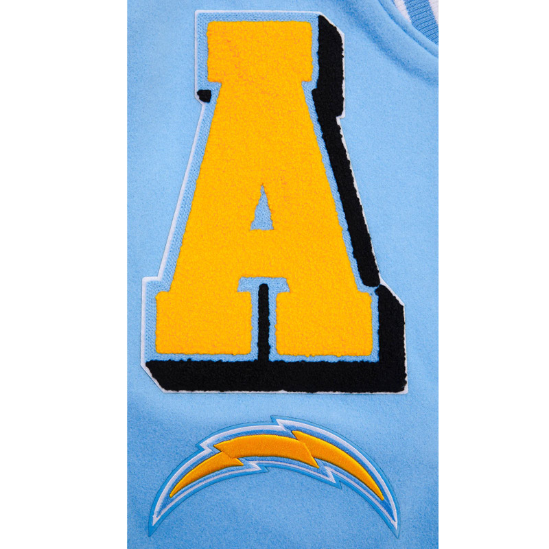 LA Chargers Mashup Rib Varsity Wool/Leather Jacket - Image 10