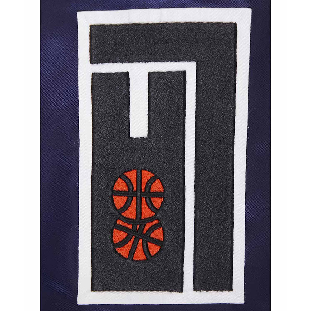 LA Clippers 2023/24 City Edition Navy Satin Jacket - Image 4