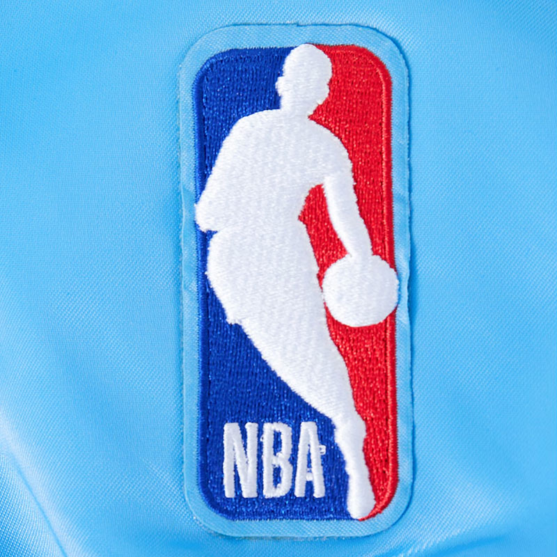 LA Clippers 2024/25 City Edition Chenille Blue Satin Jacket - Image 7