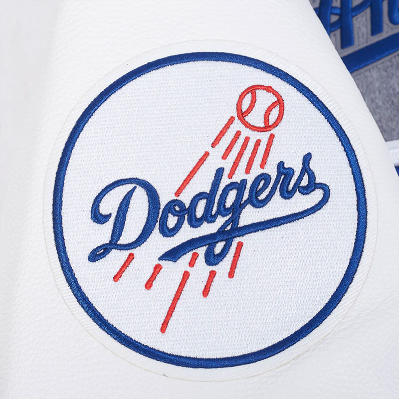 LA Dodgers Area Code Classic Rib Varsity Jacket - Image 13