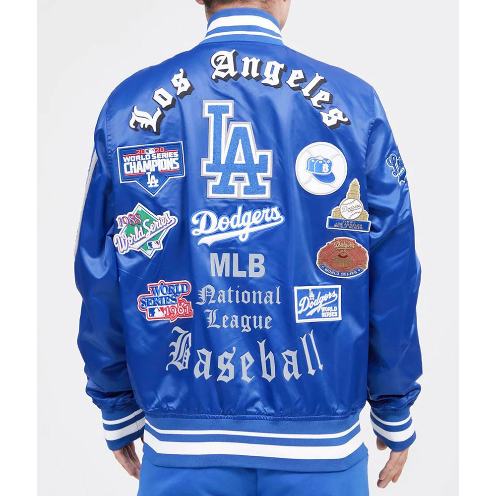 LA Dodgers Old English Blue Jacket - Image 3