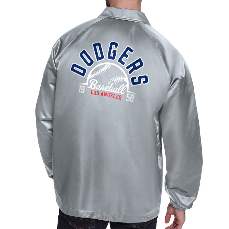 LA Dodgers Retro Logo Coaches Jacket - Image 5