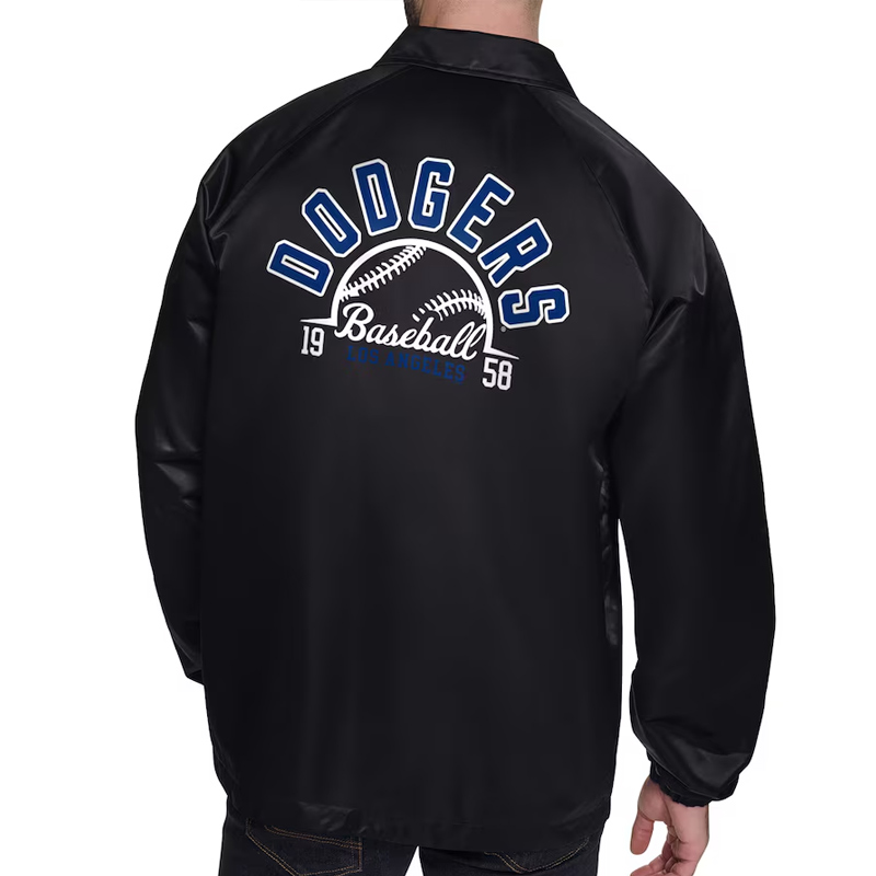 LA Dodgers Retro Logo Coaches Jacket - Image 6