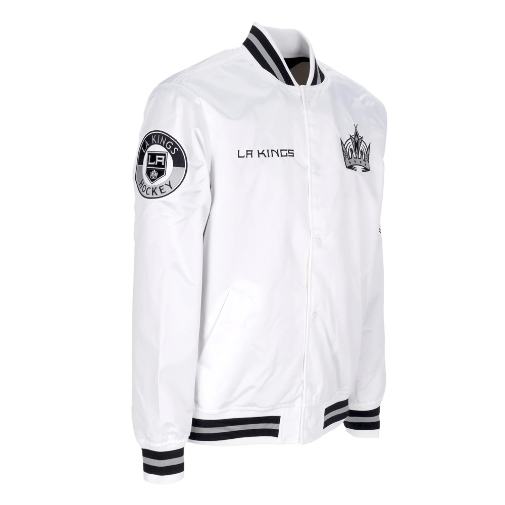LA Kings Hometown Lightweight White Satin Jacket - Image 4