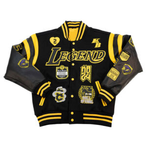 LA Lakers Kobe Bryant Collage Legends Black Varsity Jacket