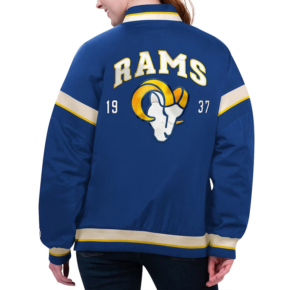 LA Rams Tournament Royal Varsity Jacket - Image 2