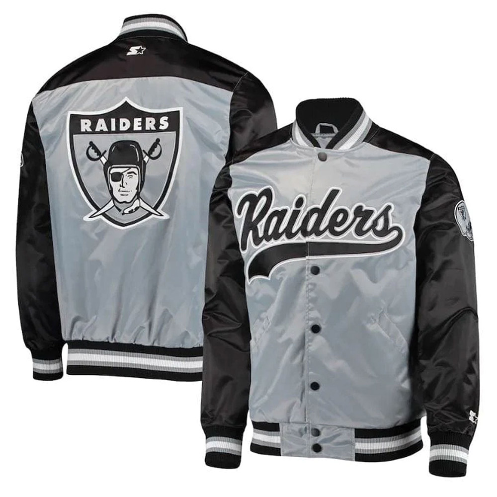 The Tradition II Las Vegas Raiders Satin Jacket - Image 3