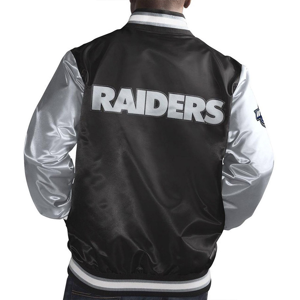 Las Vegas Raiders Black and Silver Jacket - Image 2