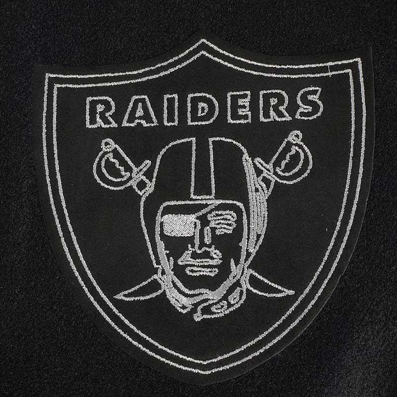 Las Vegas Raiders Full-Zip Black Varsity Jacket - Image 6