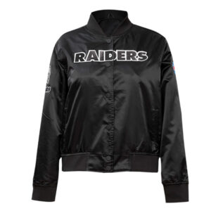 Classic Las Vegas Raiders Black Satin Jacket