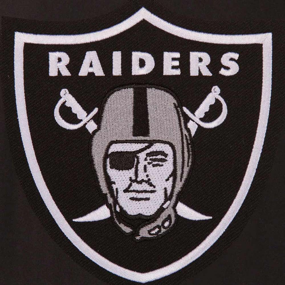 Las Vegas Raiders Embroidered Varsity Black Jacket - Image 3