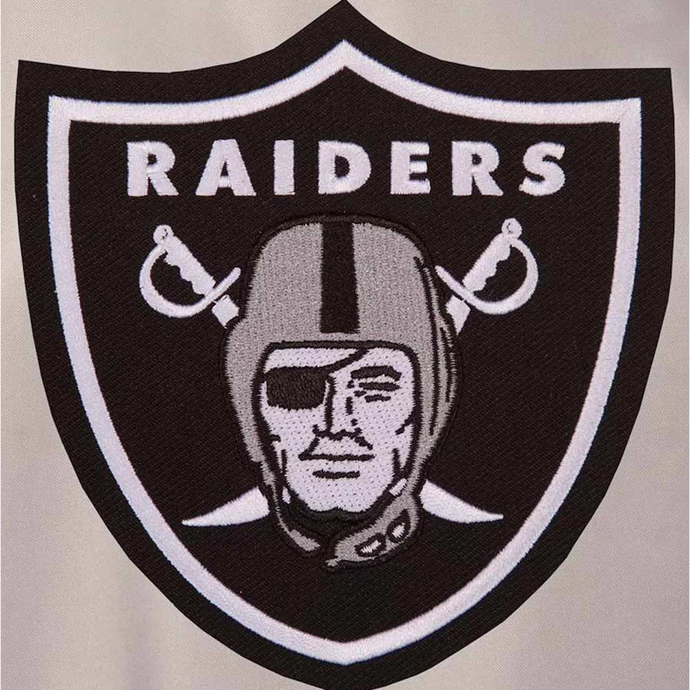 Las Vegas Raiders Front Hit Black/Gray Poly Twill Jacket - Image 3