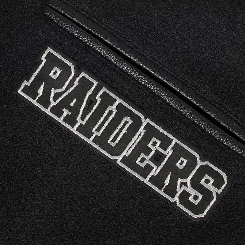 Las Vegas Raiders Full-Zip Black Varsity Jacket - Image 7