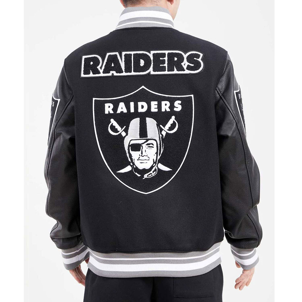Las Vegas Raiders Mash Up Varsity Jacket - Image 2
