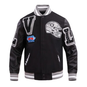 Las Vegas Raiders Mashup Classic Rib Varsity Jacket