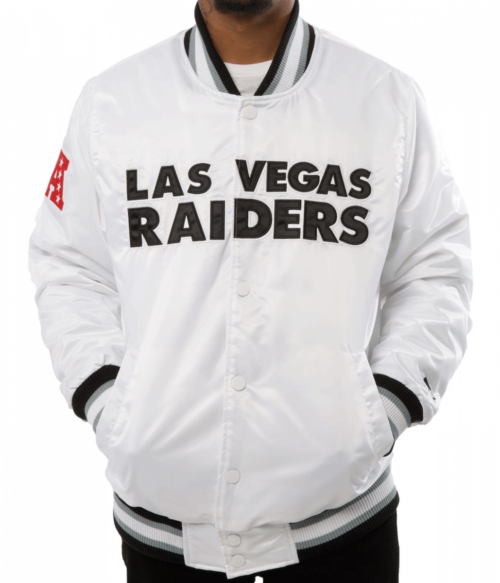 Raiders Las Vegas Back Shield Satin Jacket