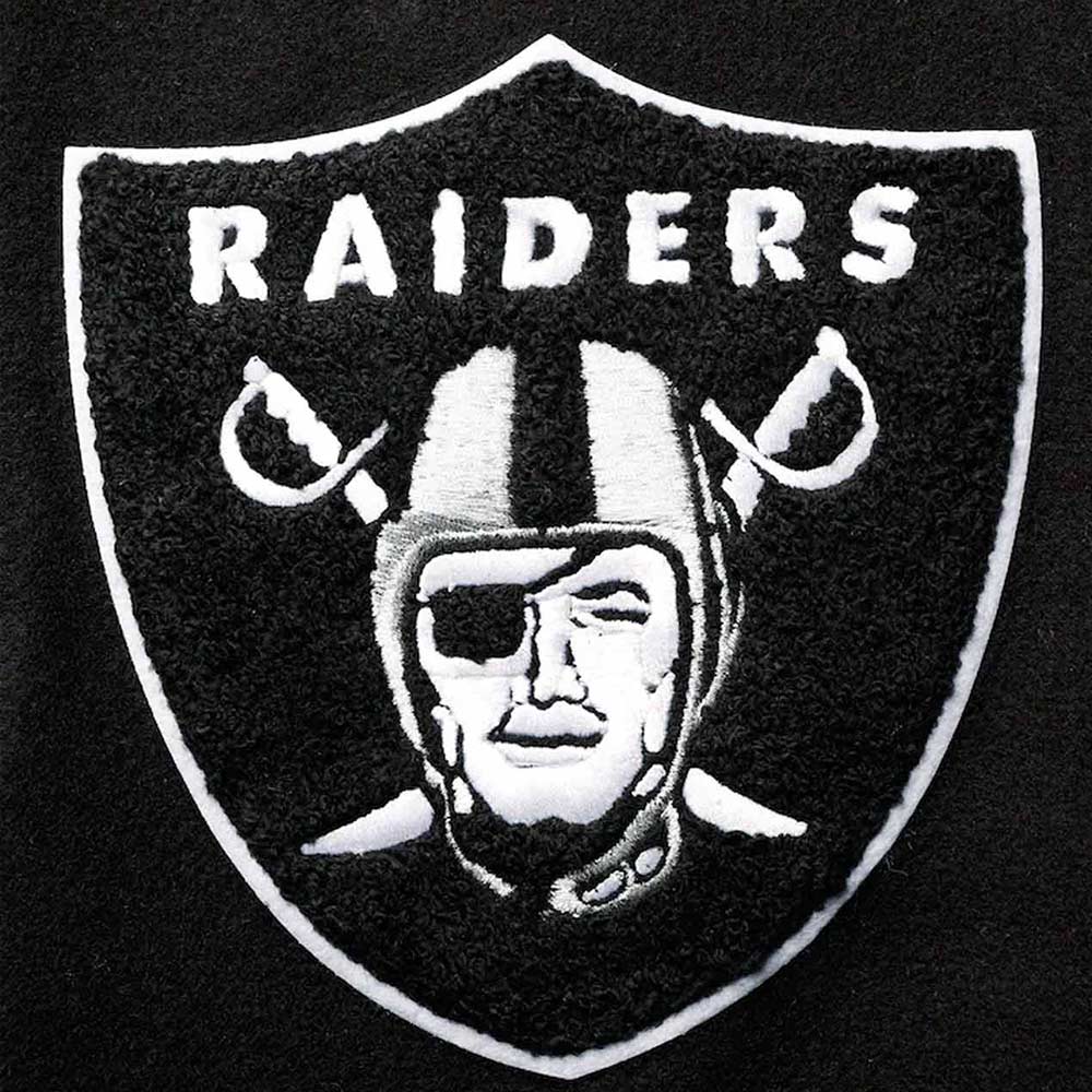 Las Vegas Raiders Logo Black Letterman Jacket - Image 8