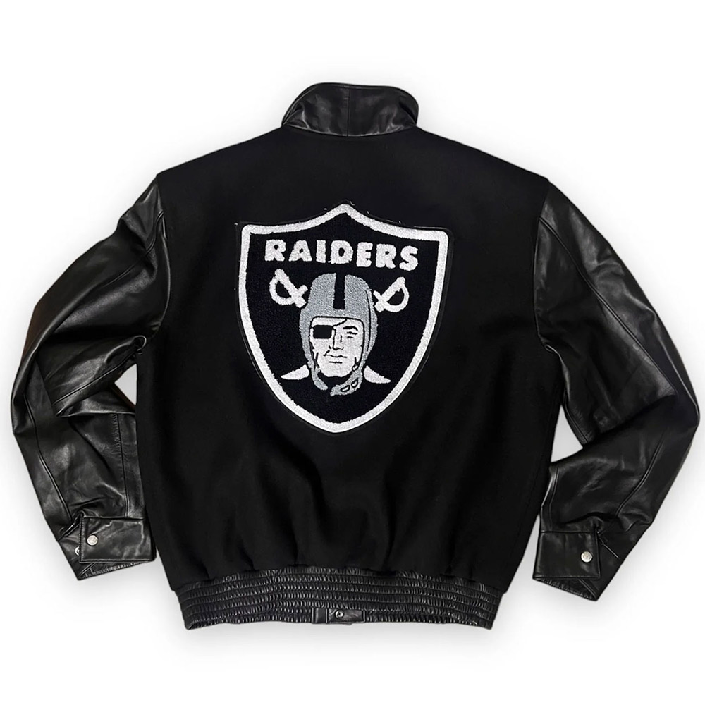 Las Vegas Raiders Varsity Wool & Leather Jacket - Image 2