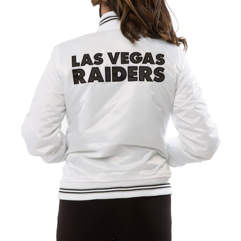 Women's Raiders Las Vegas Satin Starter Jacket - Image 6
